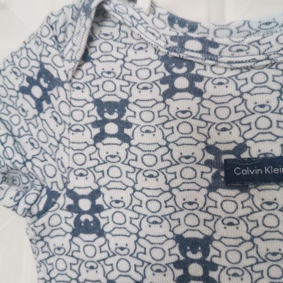 3/$15 Calvin Klein Jeans onesie 3-6 m - Picture 2 of 4
